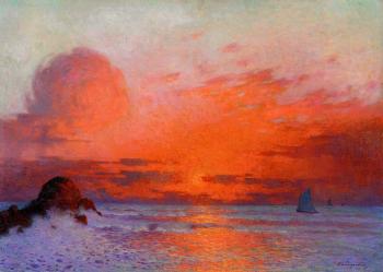 費迪南德 盧瓦敭 Sailboats at Sunset 費迪南德 盧瓦敭 Sailboats at Sunset
